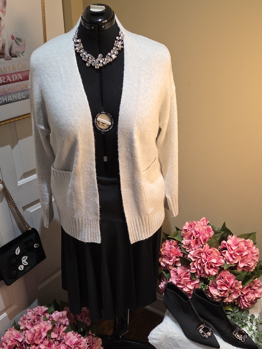 Vince Cream Open-Front Women's Cardigan